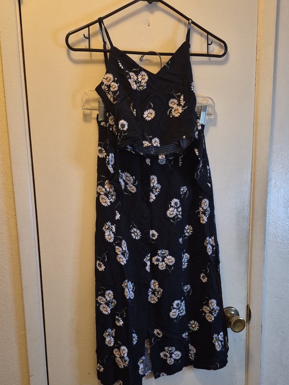 Floral Maxi Dress in Black & White Like New